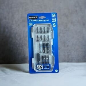 Hart 15 pc Impact Driver Bit Set NEW Torsion Zone